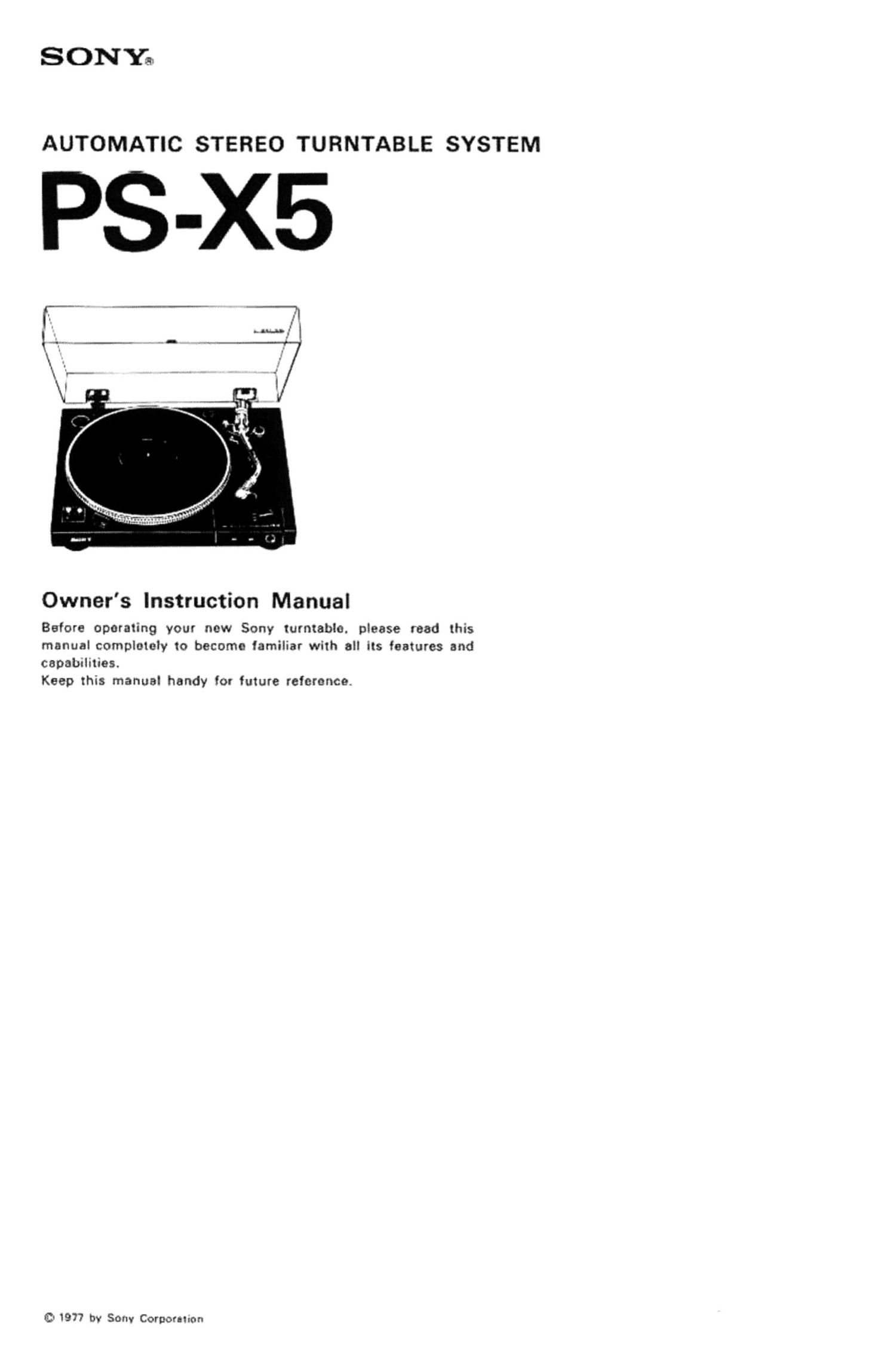 sony ps x 5 service manual