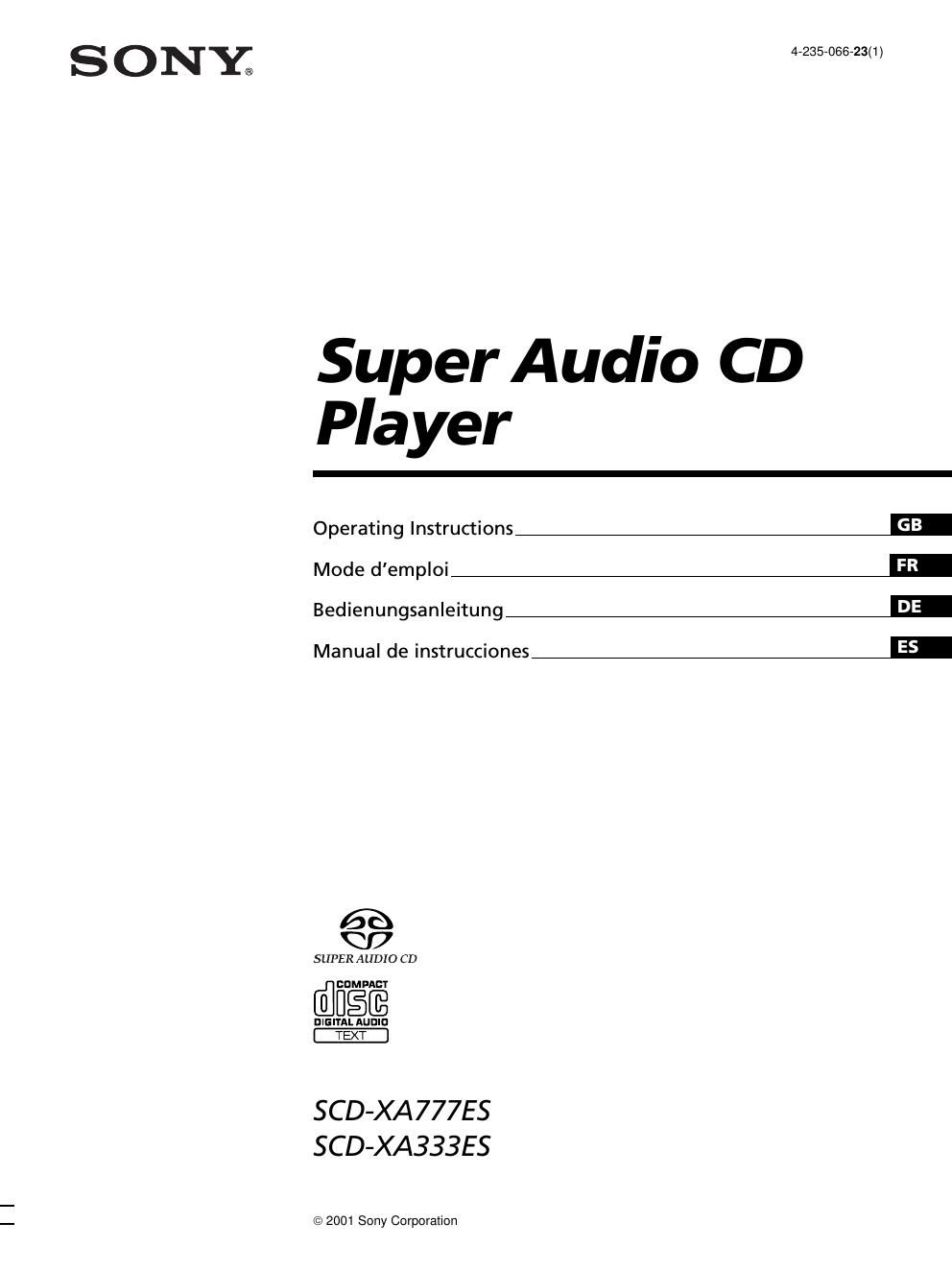 sony scd xa 333 es owners manual