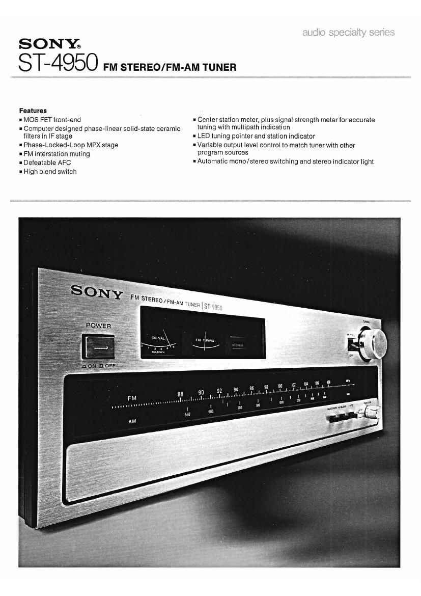 Sony ST 4950 Brochure
