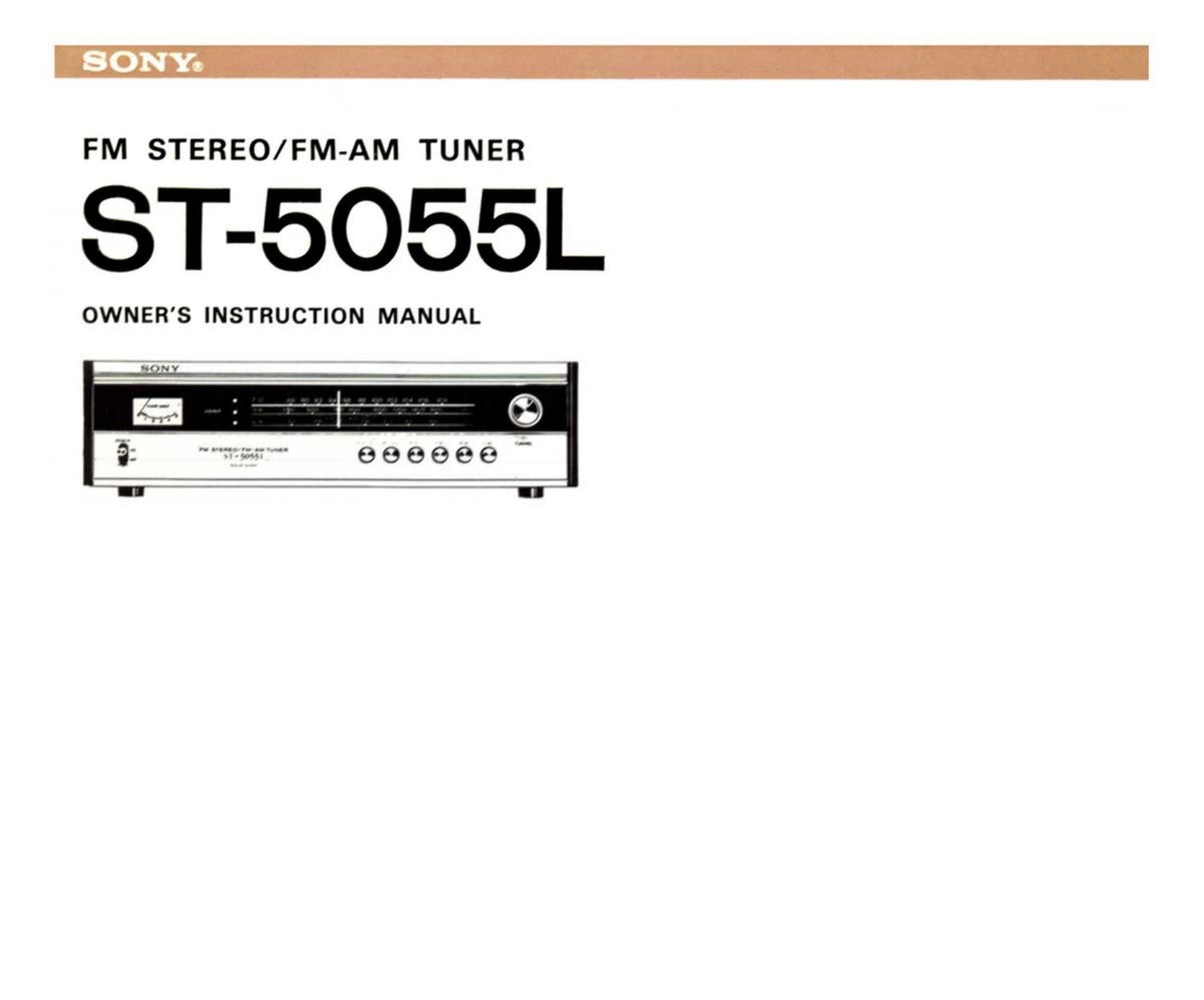 Sony ST 5055L Owners Manual