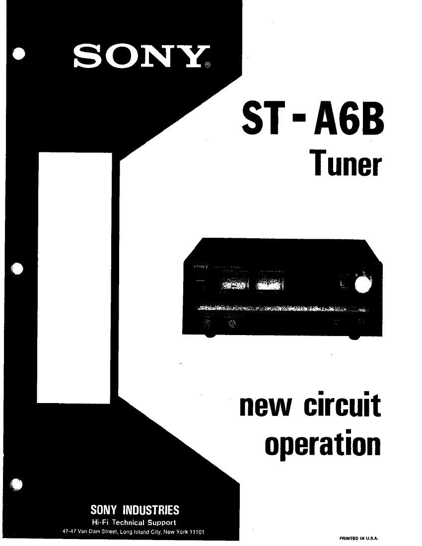 Sony ST A6B Service Manual