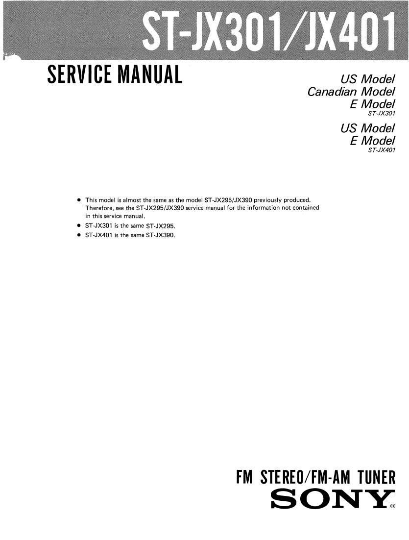 Sony ST JX301 Service Manual