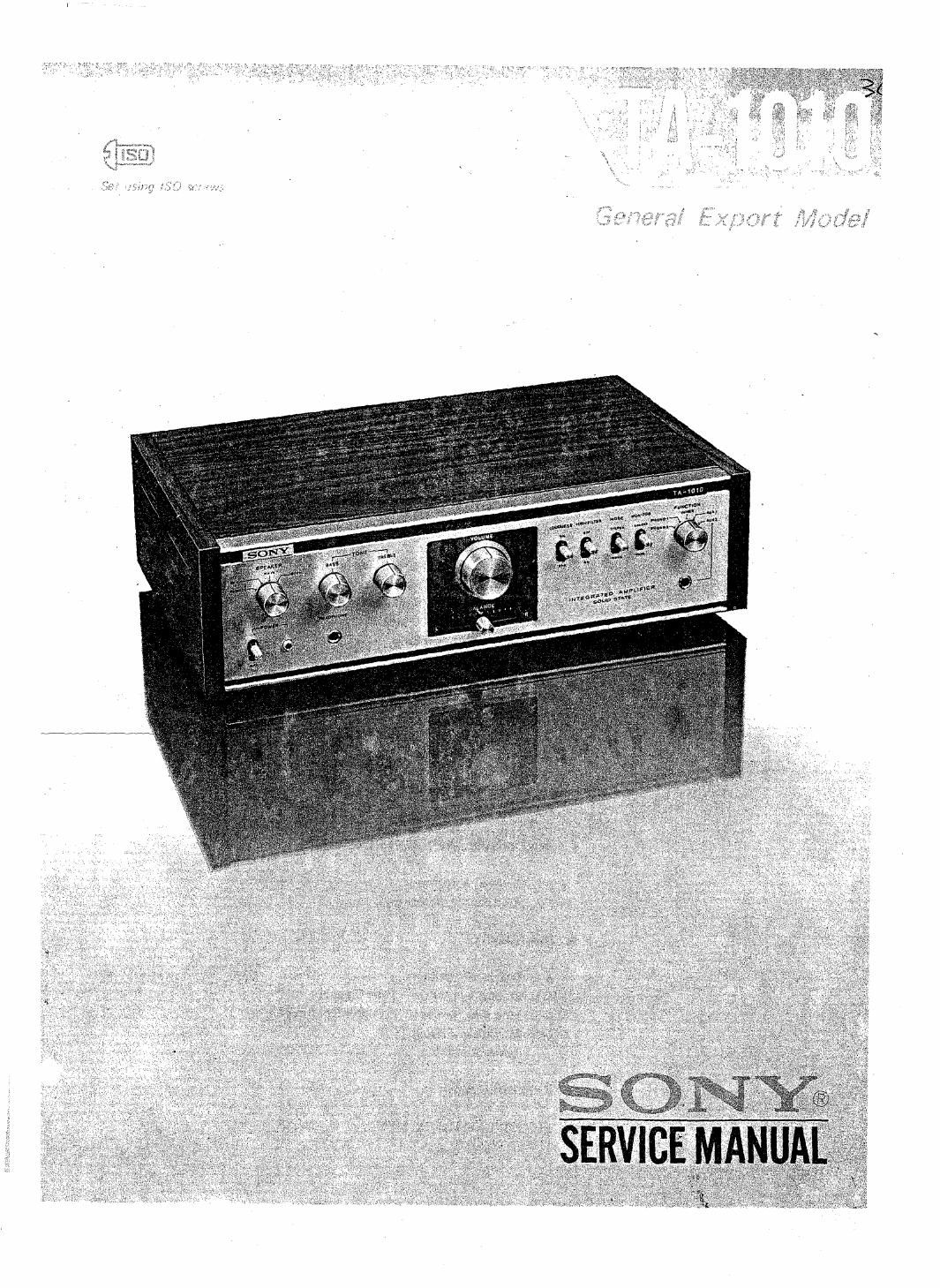 sony ta 1010 service manual