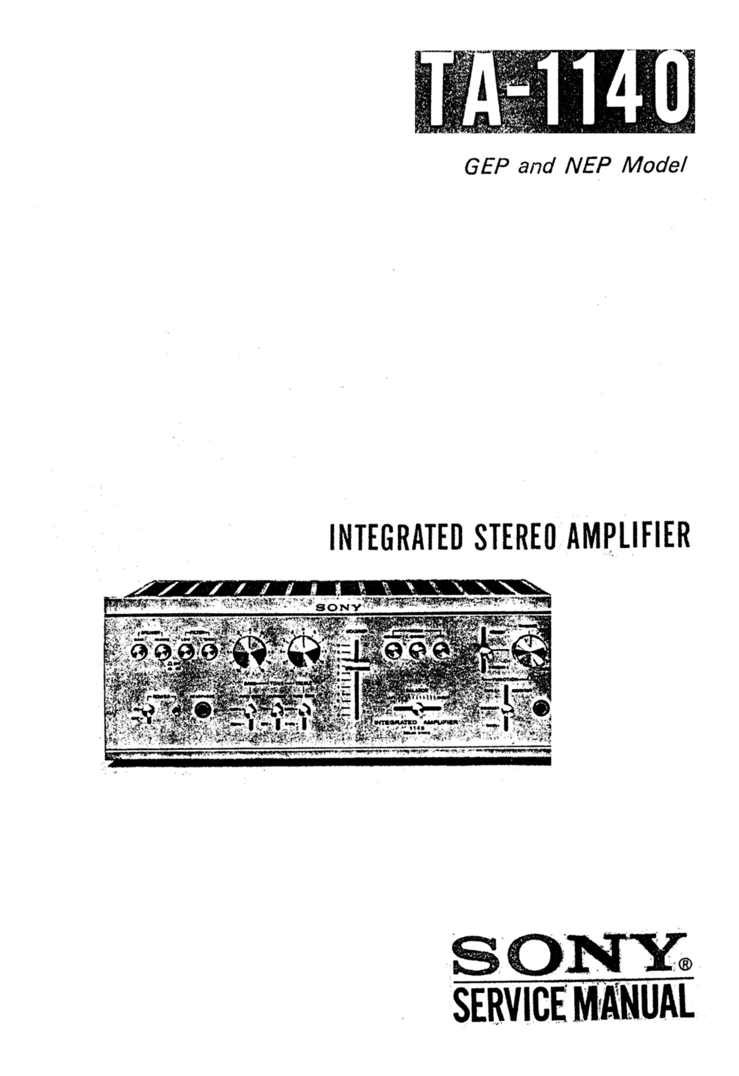 sony ta 1140 service manual