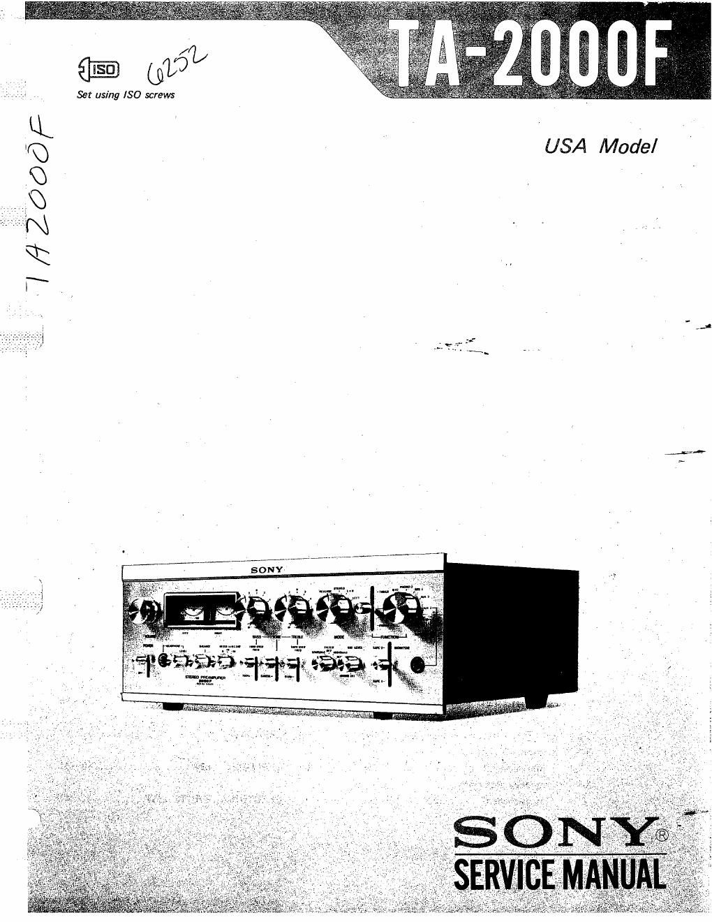 sony ta 2000f service manual