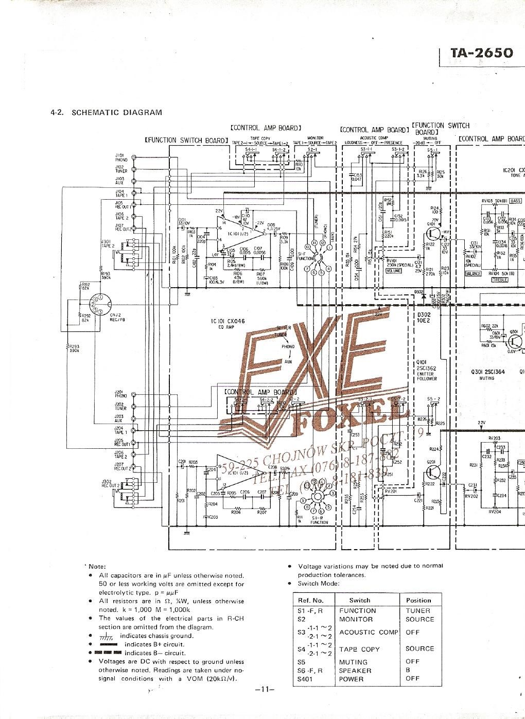 sony ta 2650 service manual