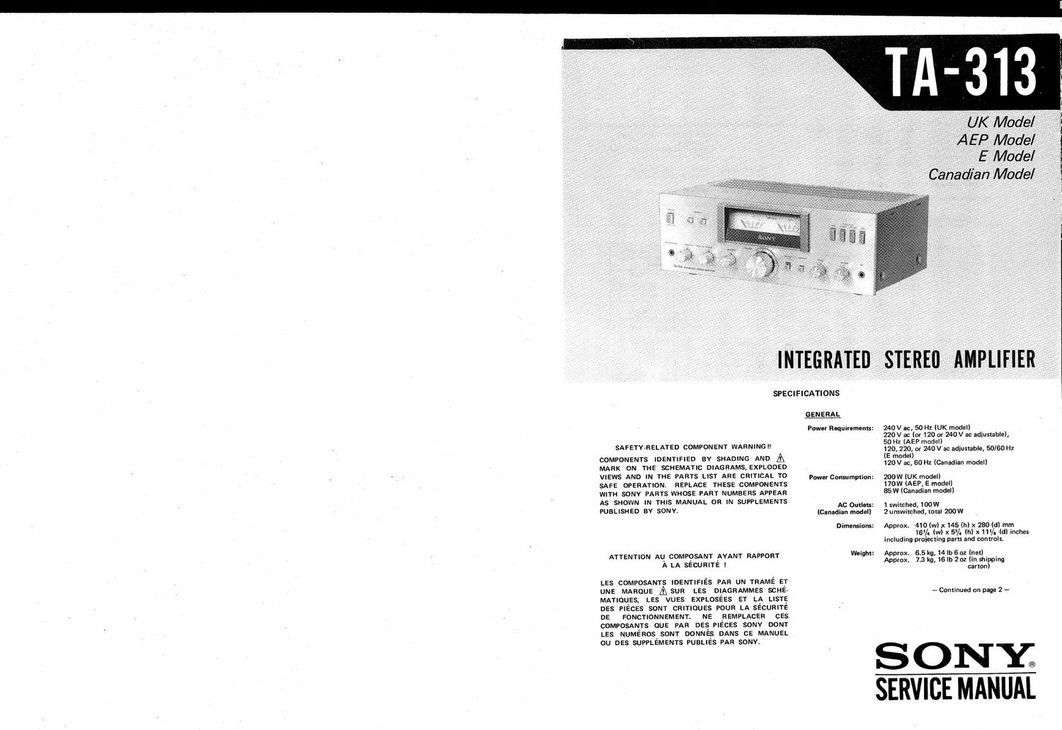 sony ta 313 service manual 2