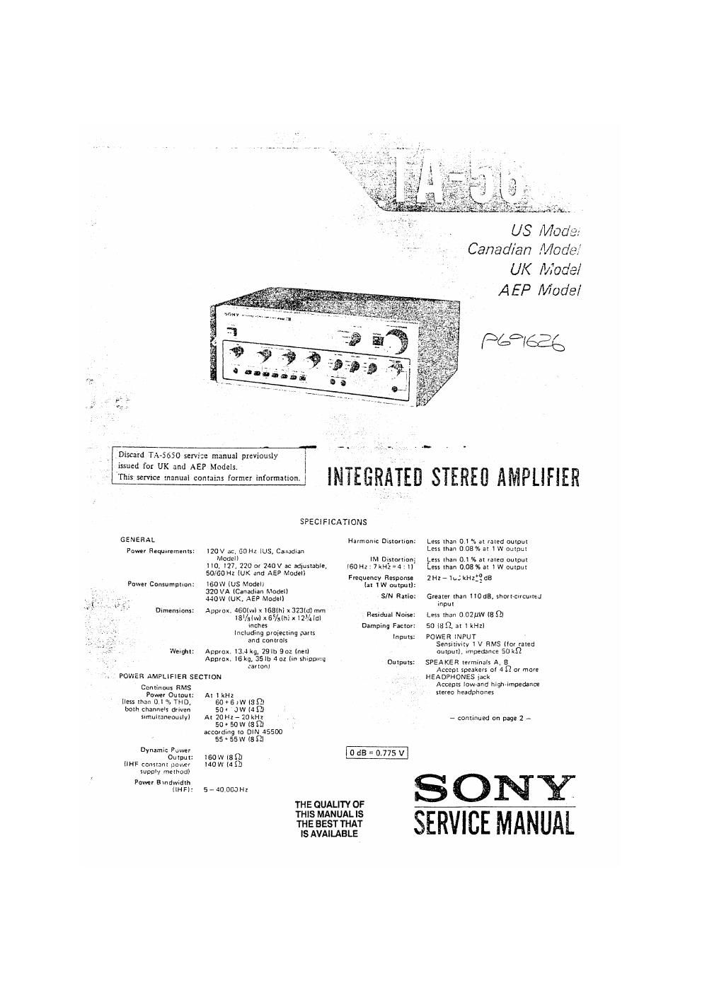 sony ta 5650 service manual 2