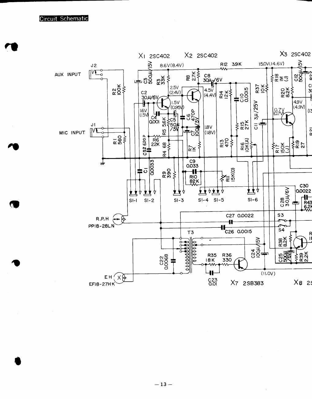 sony tc 104 schematic