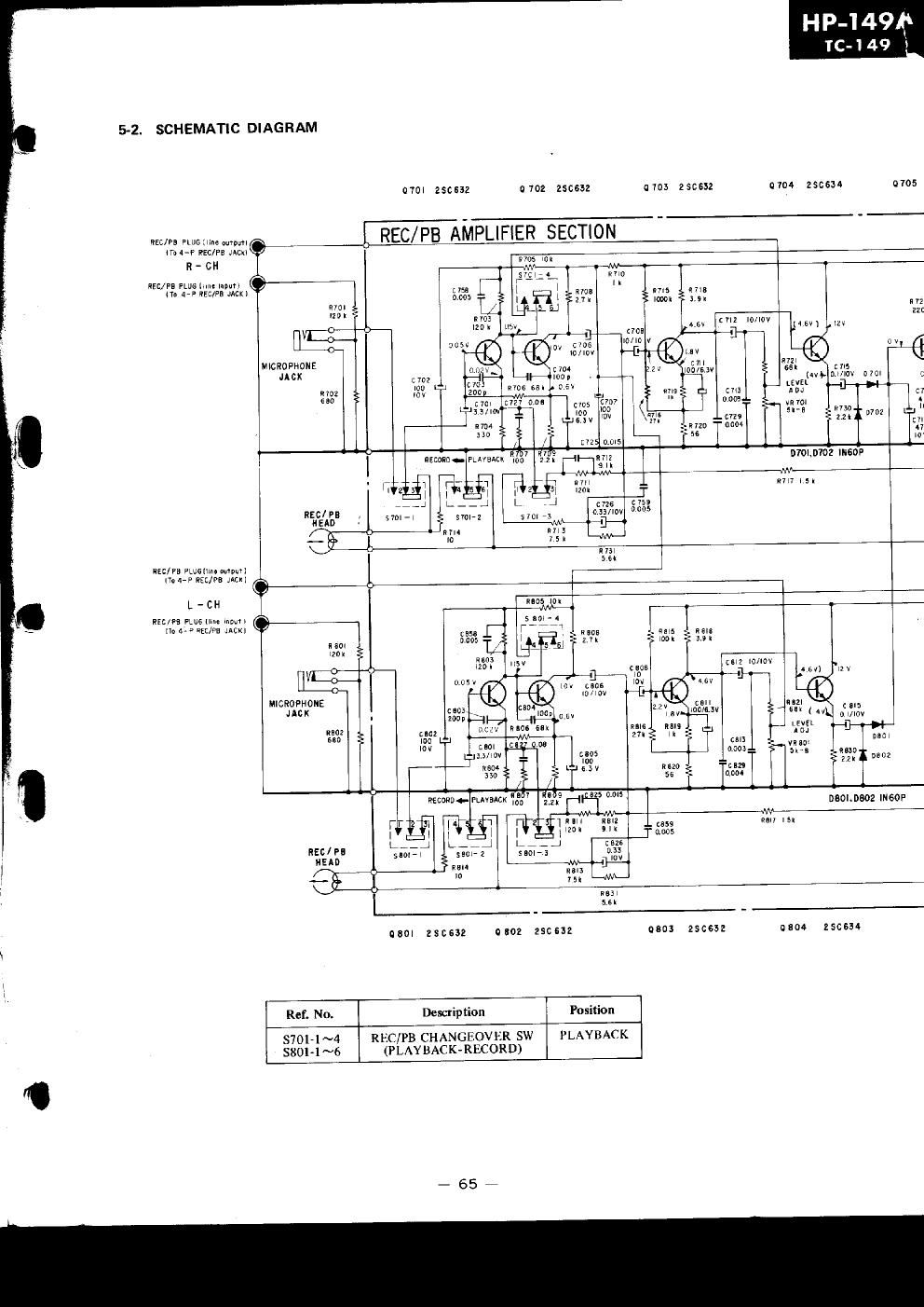 sony tc 149 schematic