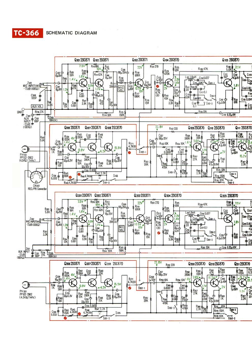 sony tc 366 schematic