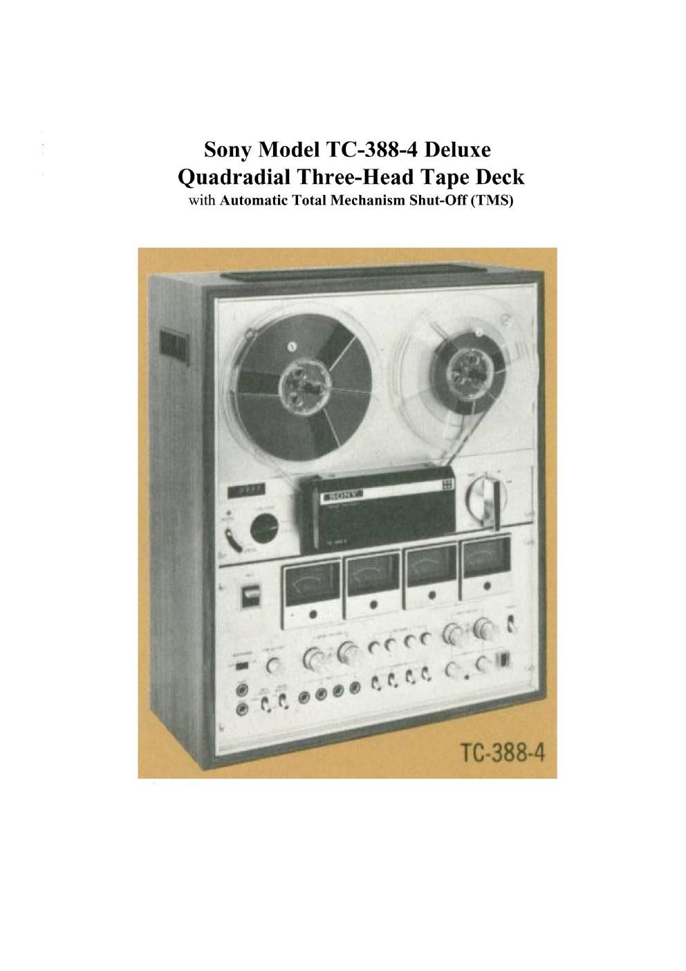 sony tc 3884 brochure