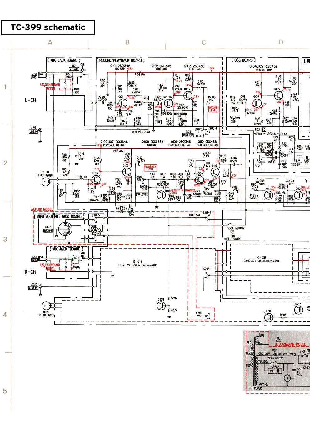 sony tc 399 schematic