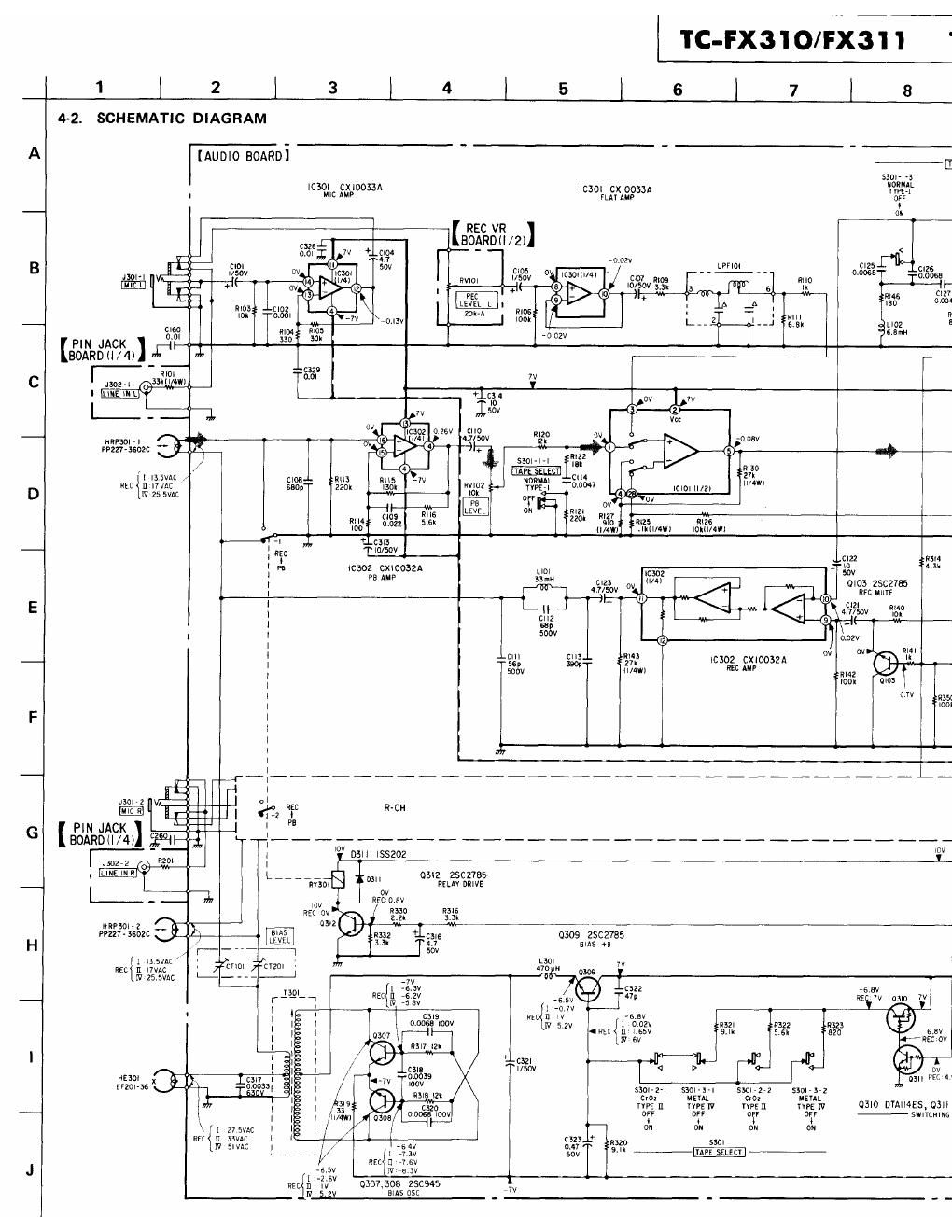 sony tc fx 311 schematic