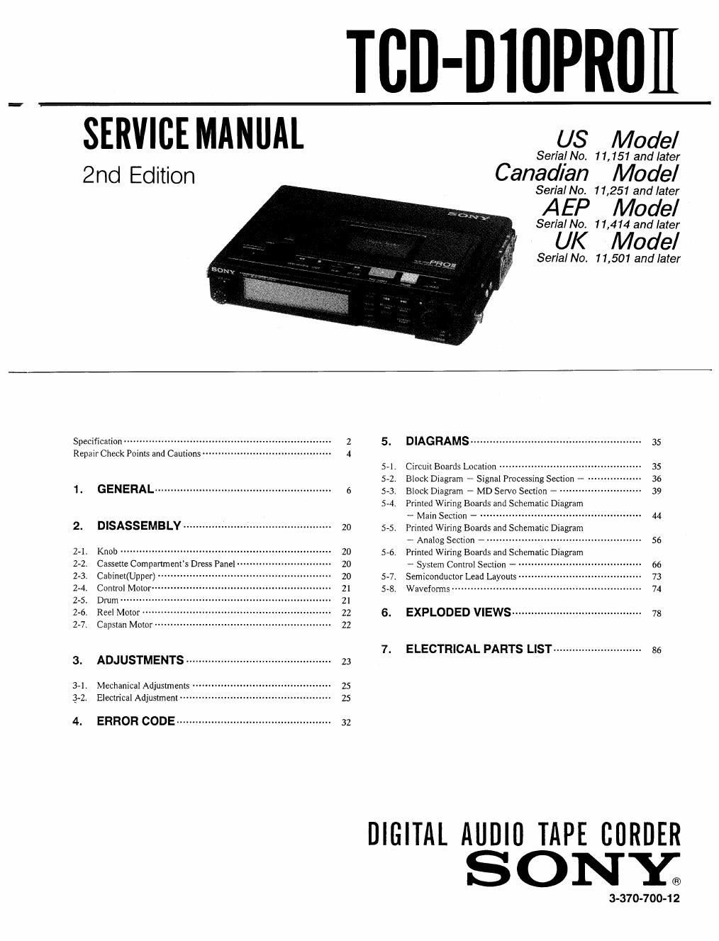 sony tcd d 10 pro mk2 service manual