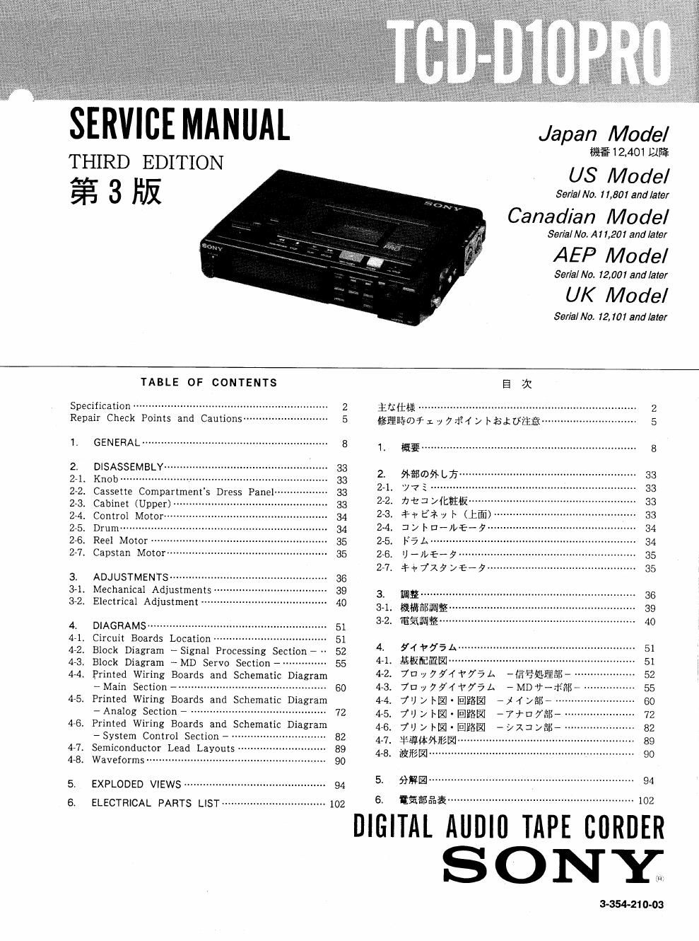 sony tcd d 10 pro service manual