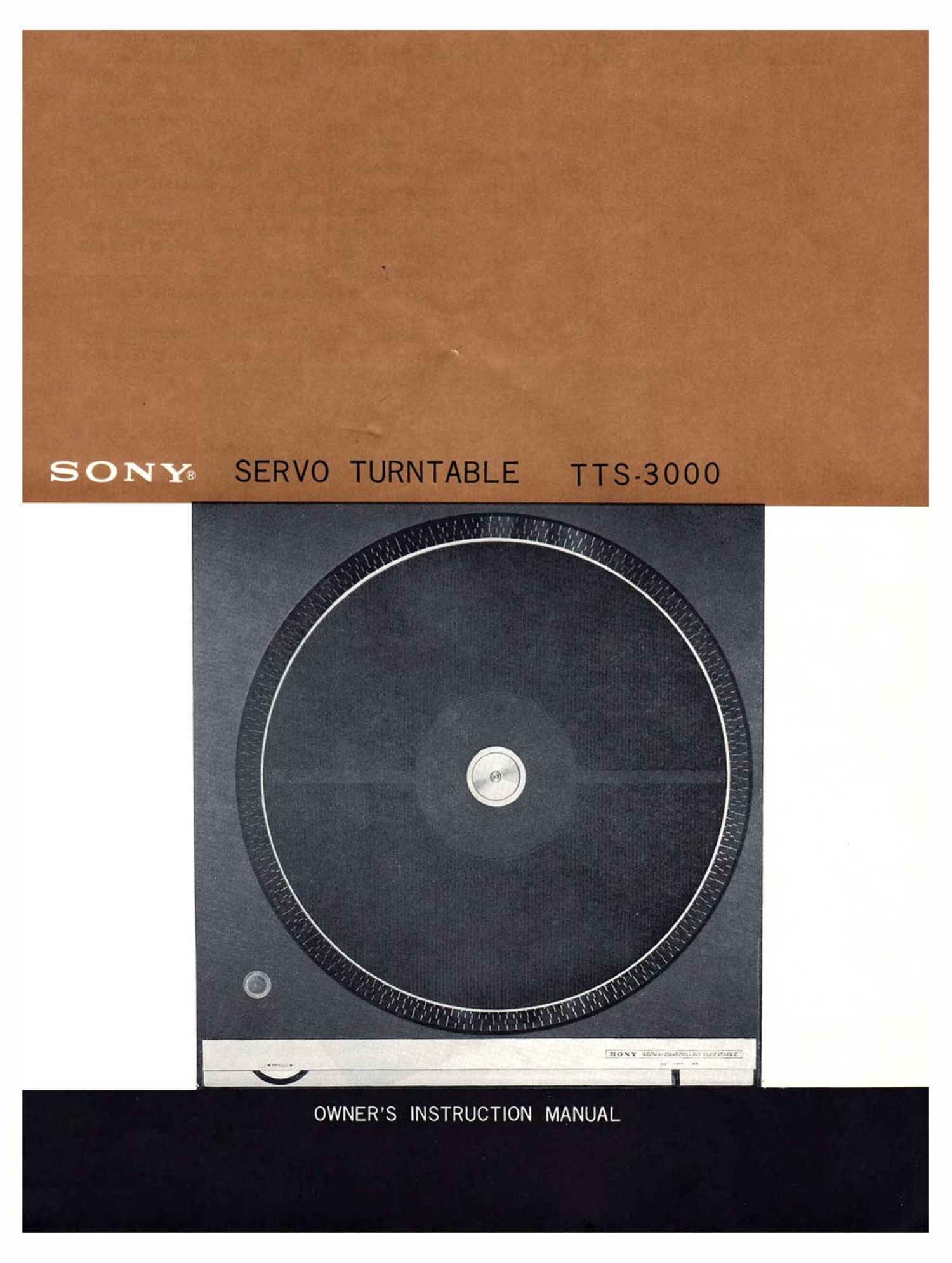 Sony TTS 3000 Owners Manual