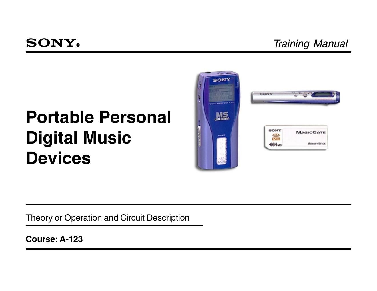 sony a 123 service manual