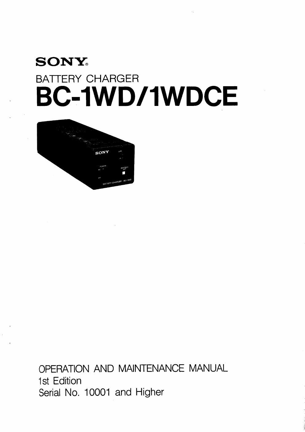 sony bc 1 wd service manual
