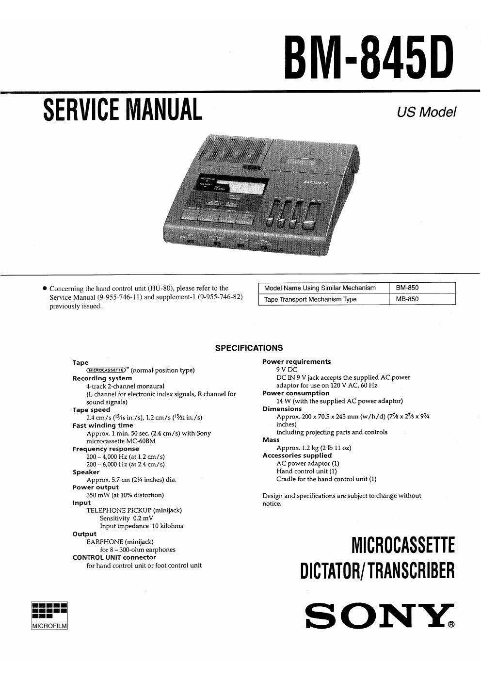sony bm 845 d service manual