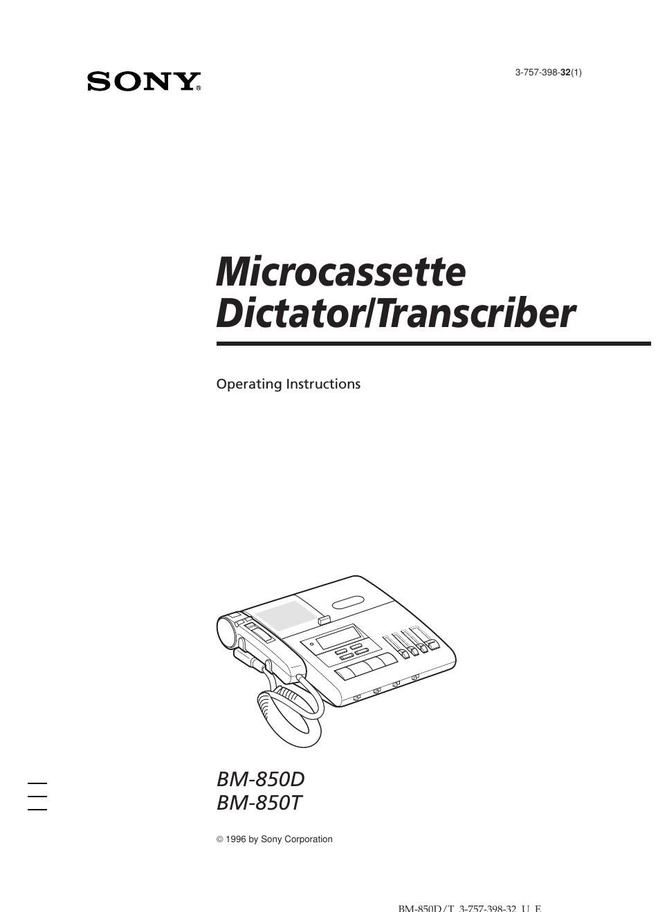 sony bm 850 t 2 owners manual