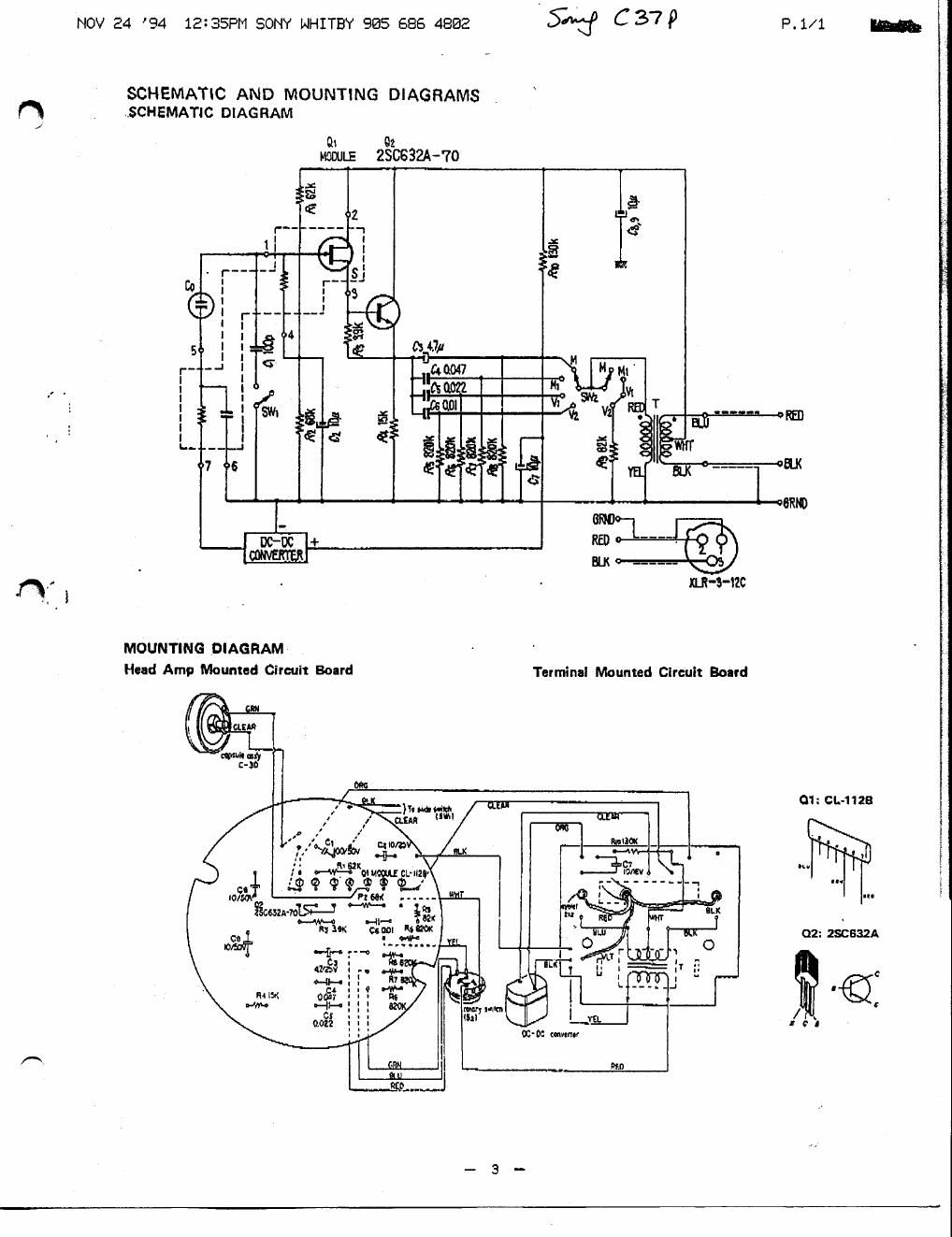 sony c 37p schematic