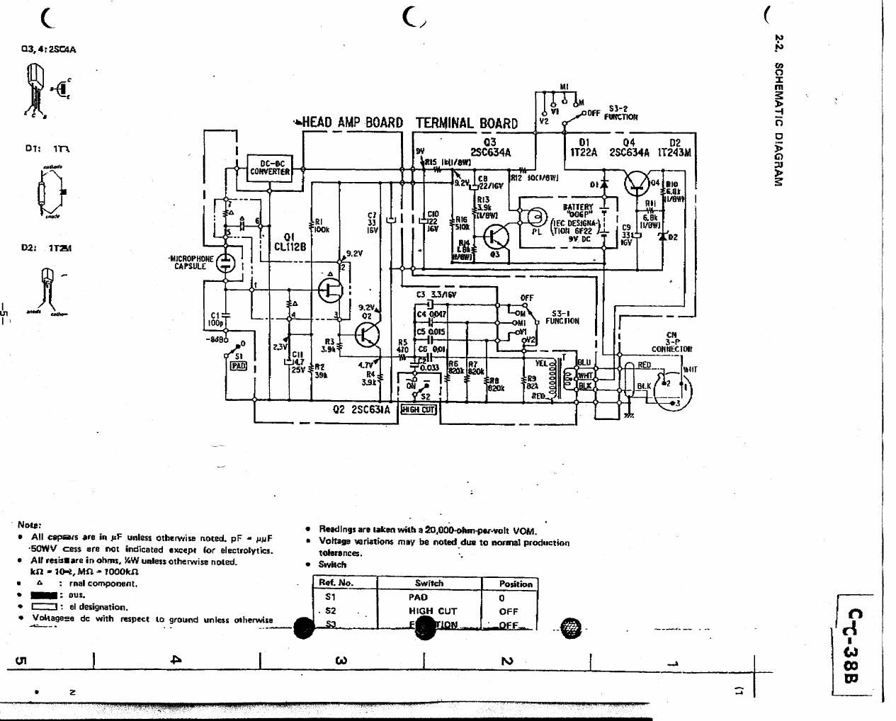 sony c 38b schematic