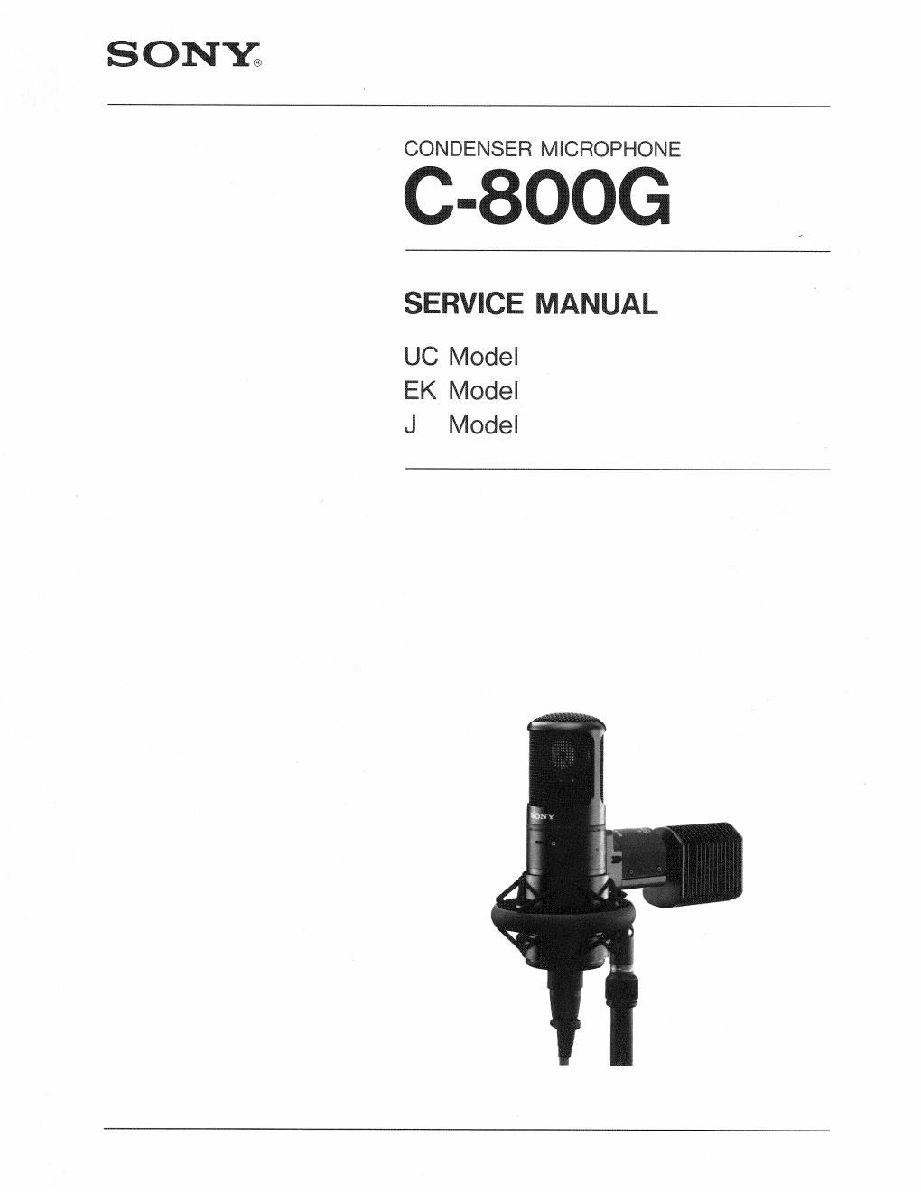 sony c 800 g service manual