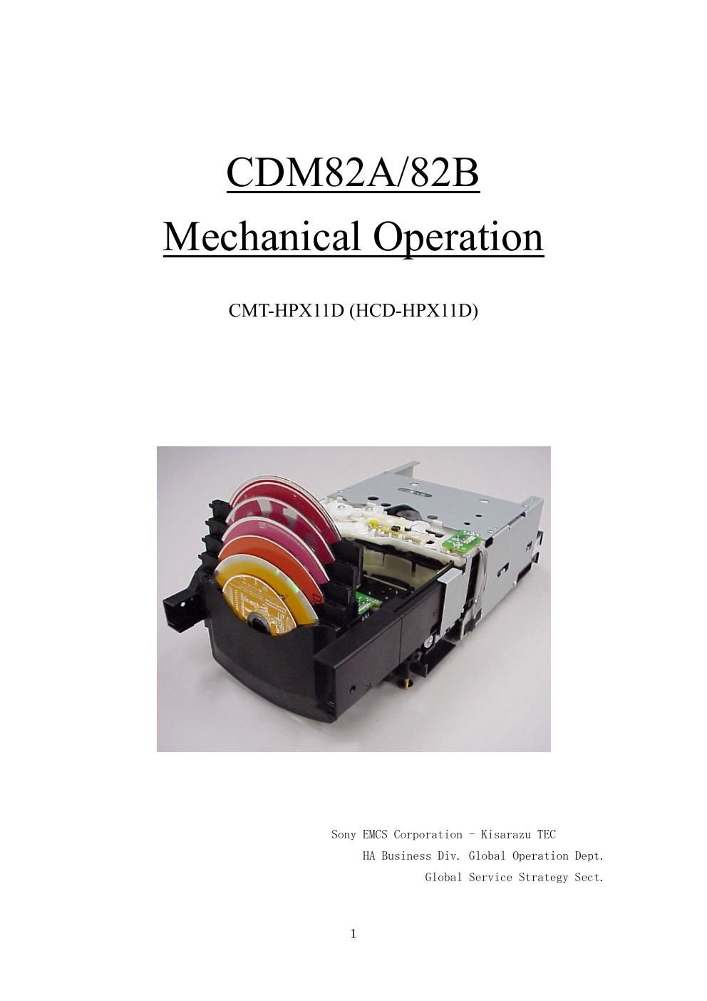 sony cdm 82 owners manual