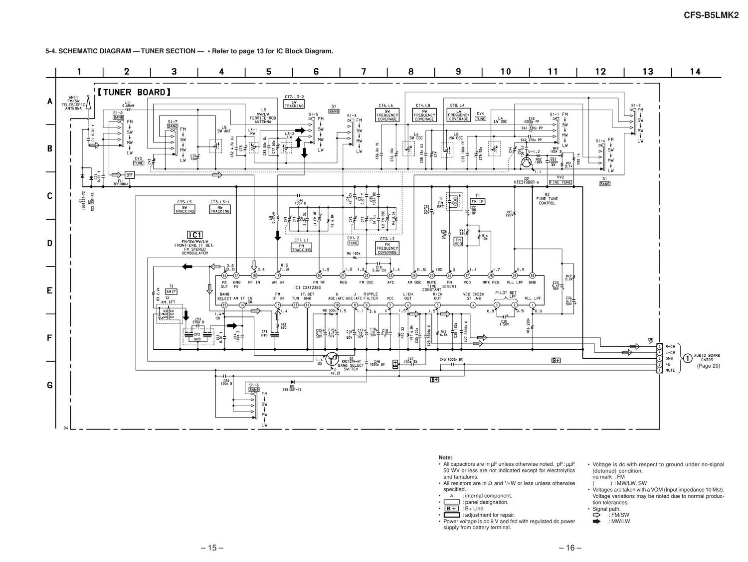 sony cfs b 5 l mk2 schematic