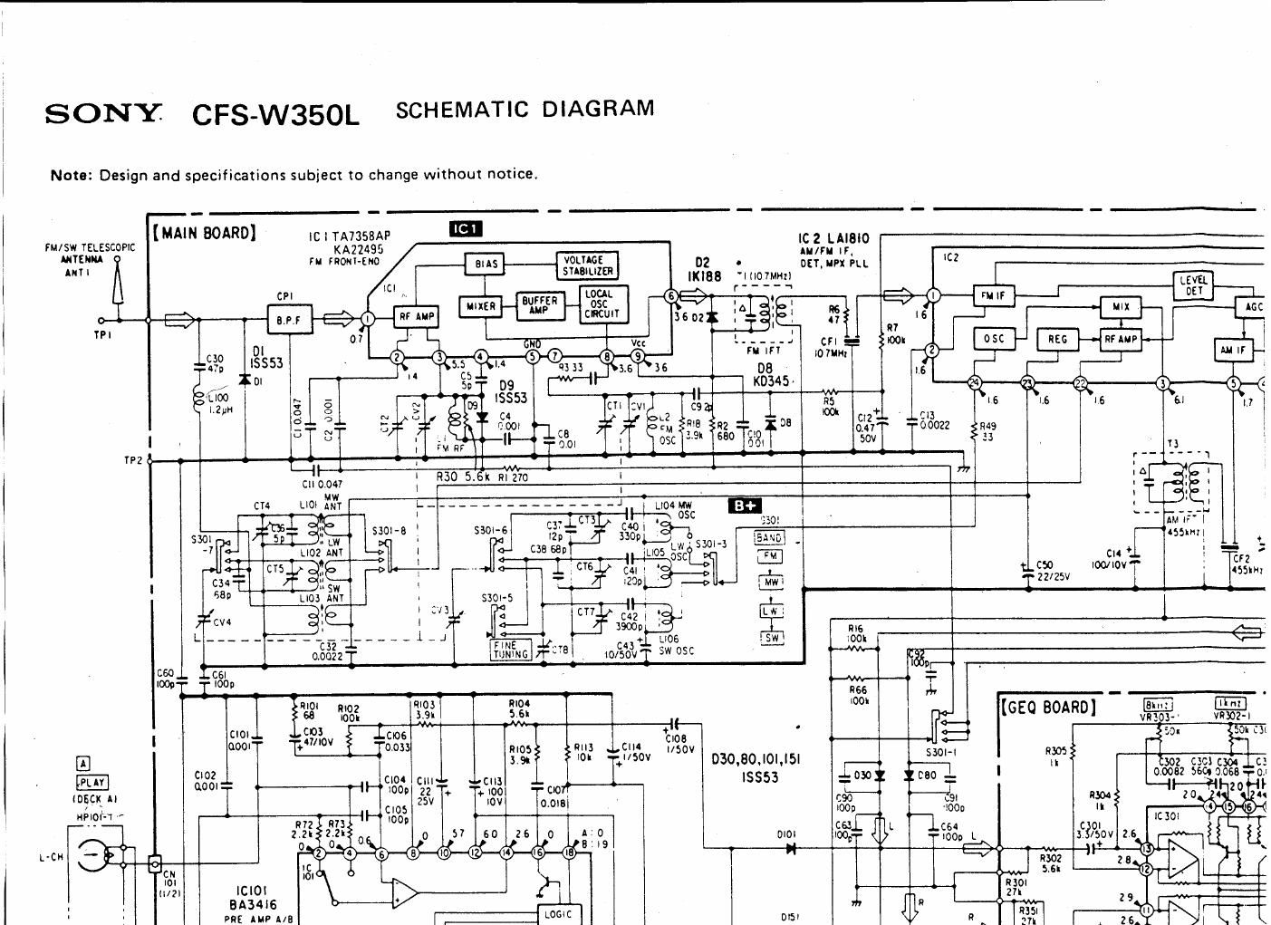 sony cfs w 350l