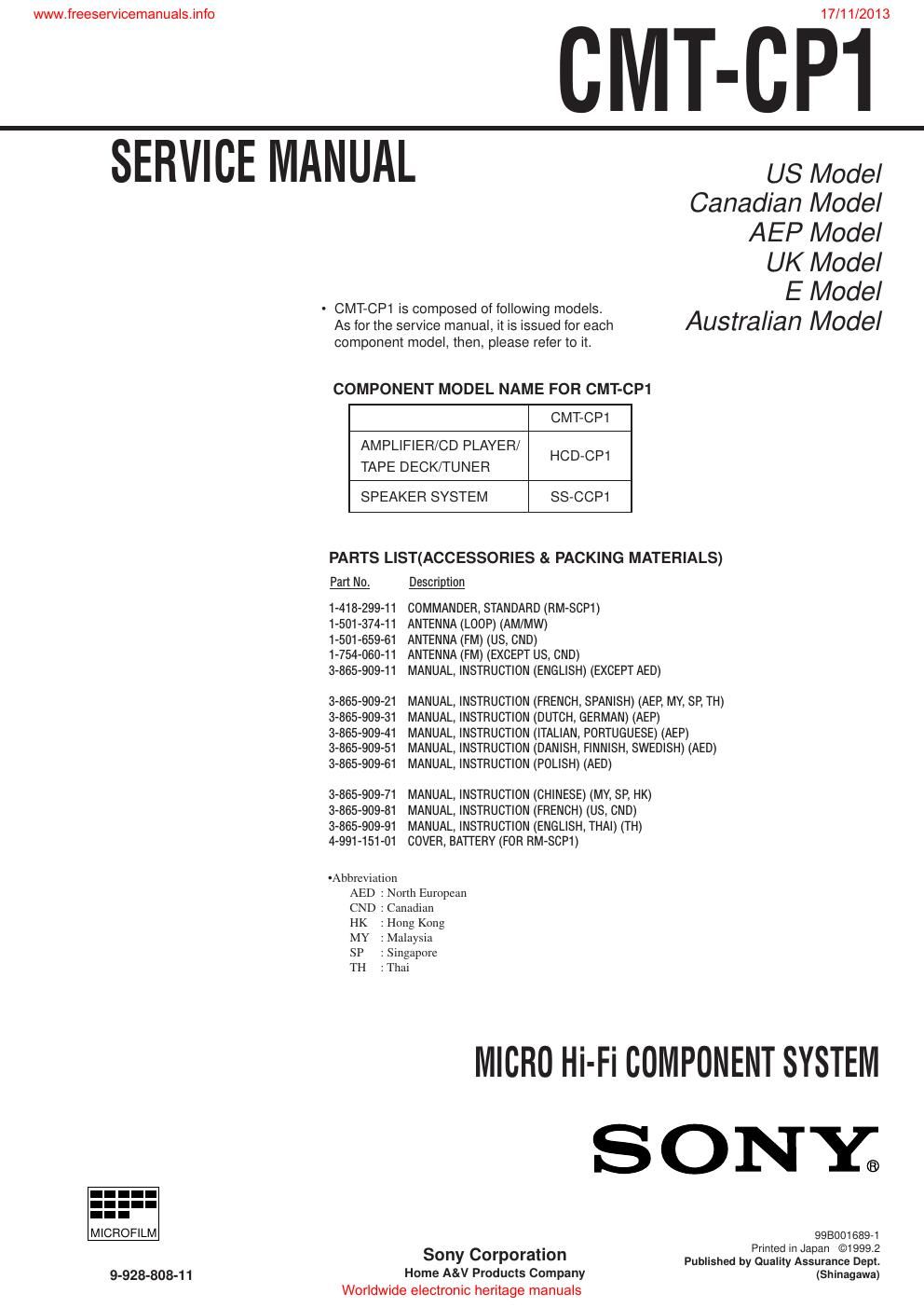 sony cmt cp 1 mhc service manual