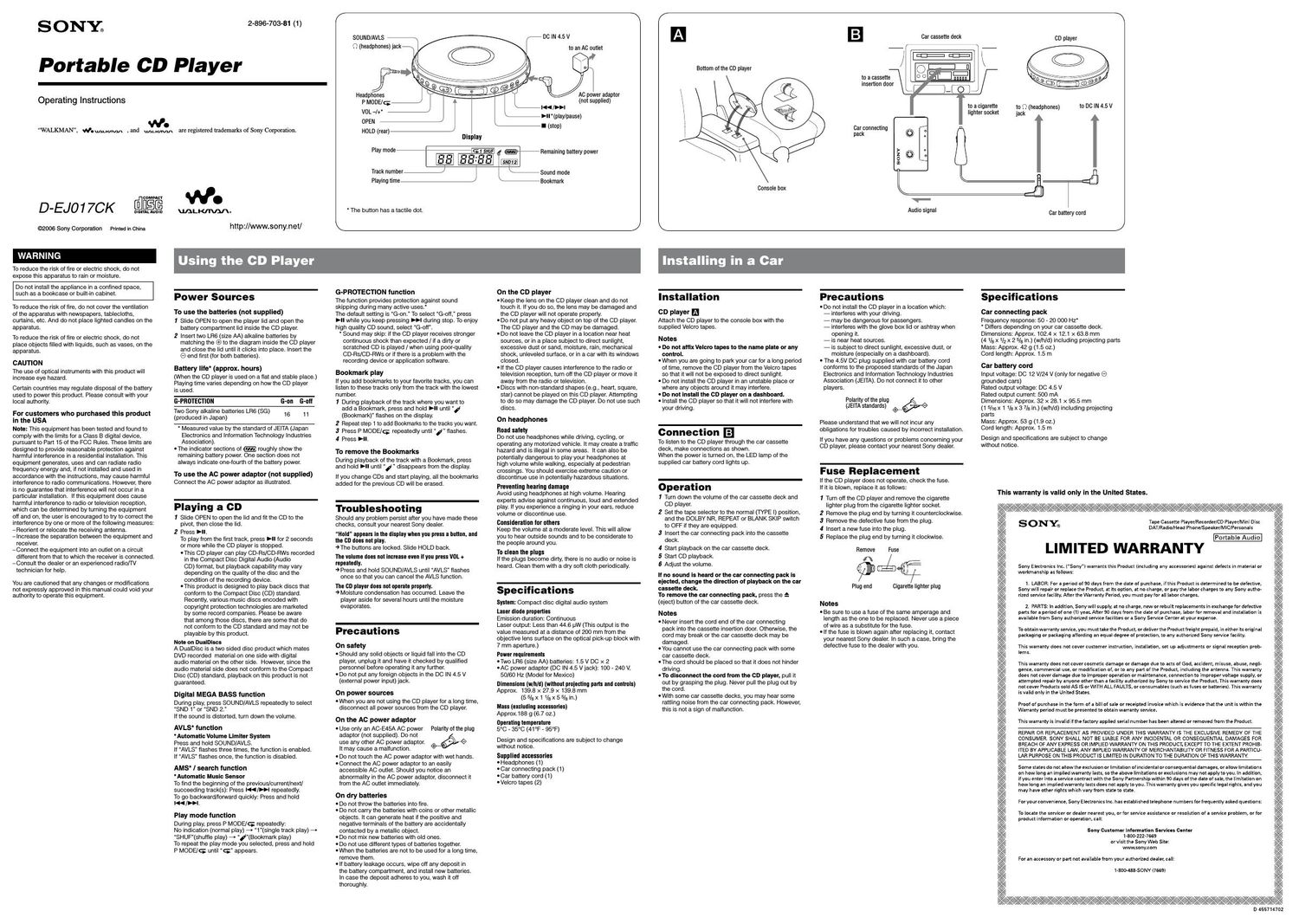 sony d ej 017 ck owners manual