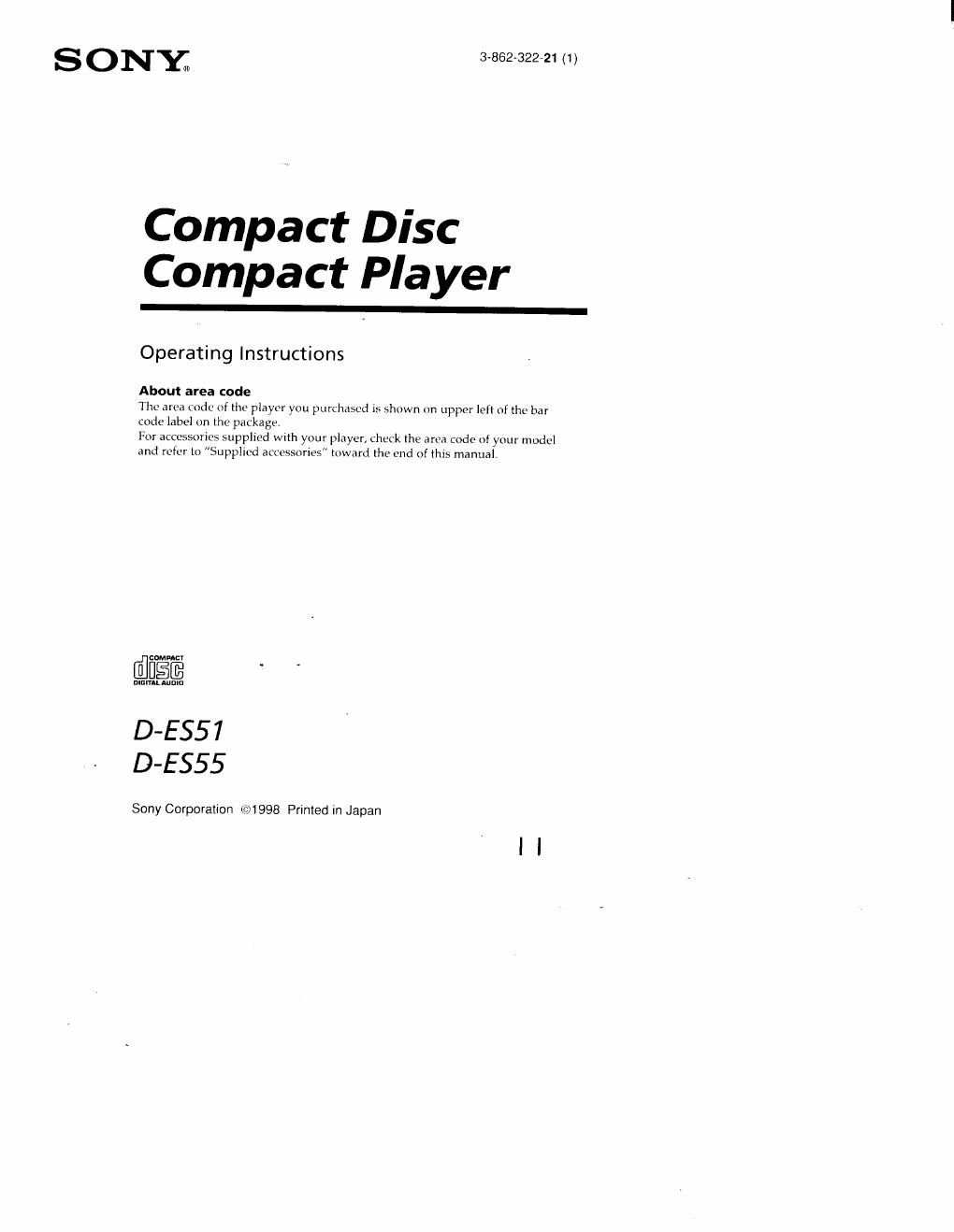sony d es 51 owners manual