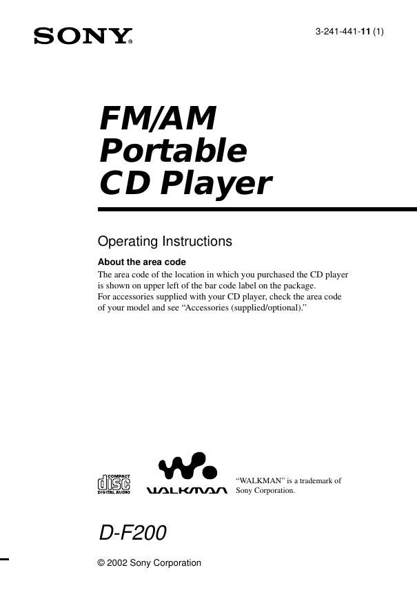 sony d f 200 owners manual