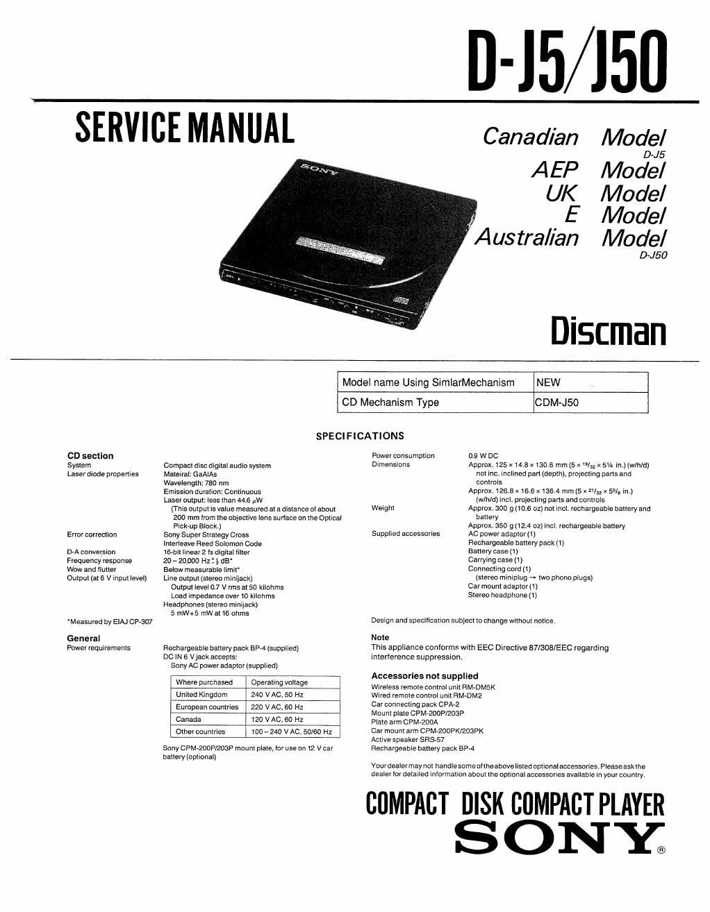 sony d j 5 service manual