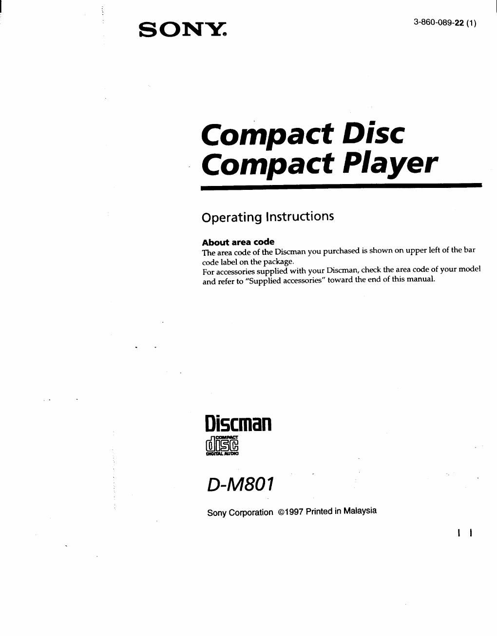 sony d m 801 owners manual