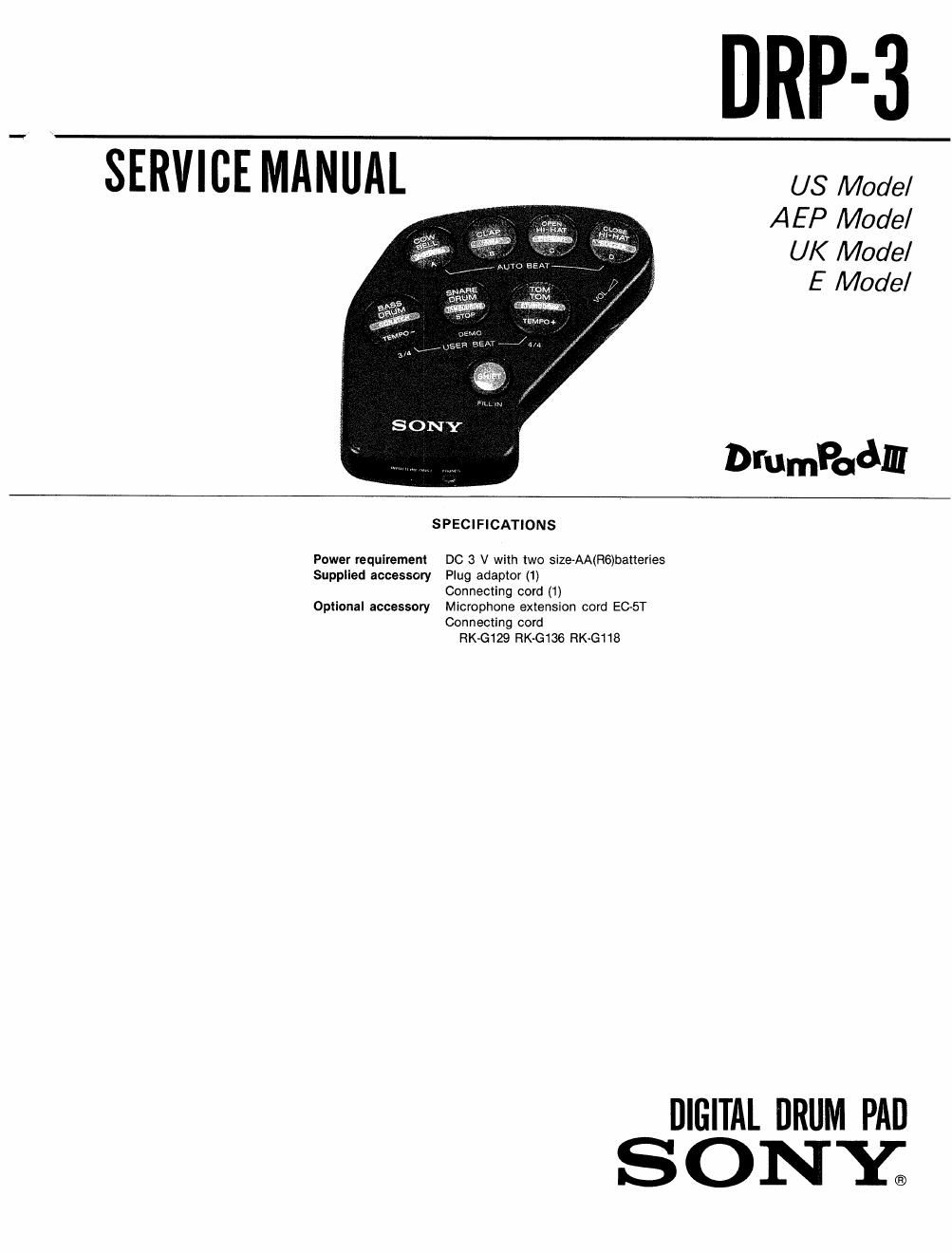 sony drp 3 service manual
