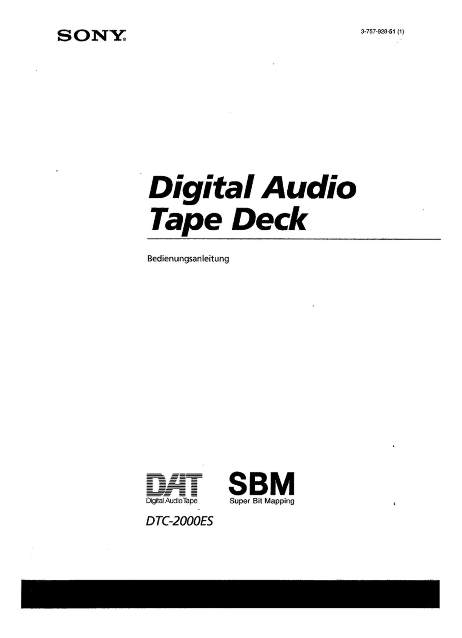sony dtc 2000 es owners manual