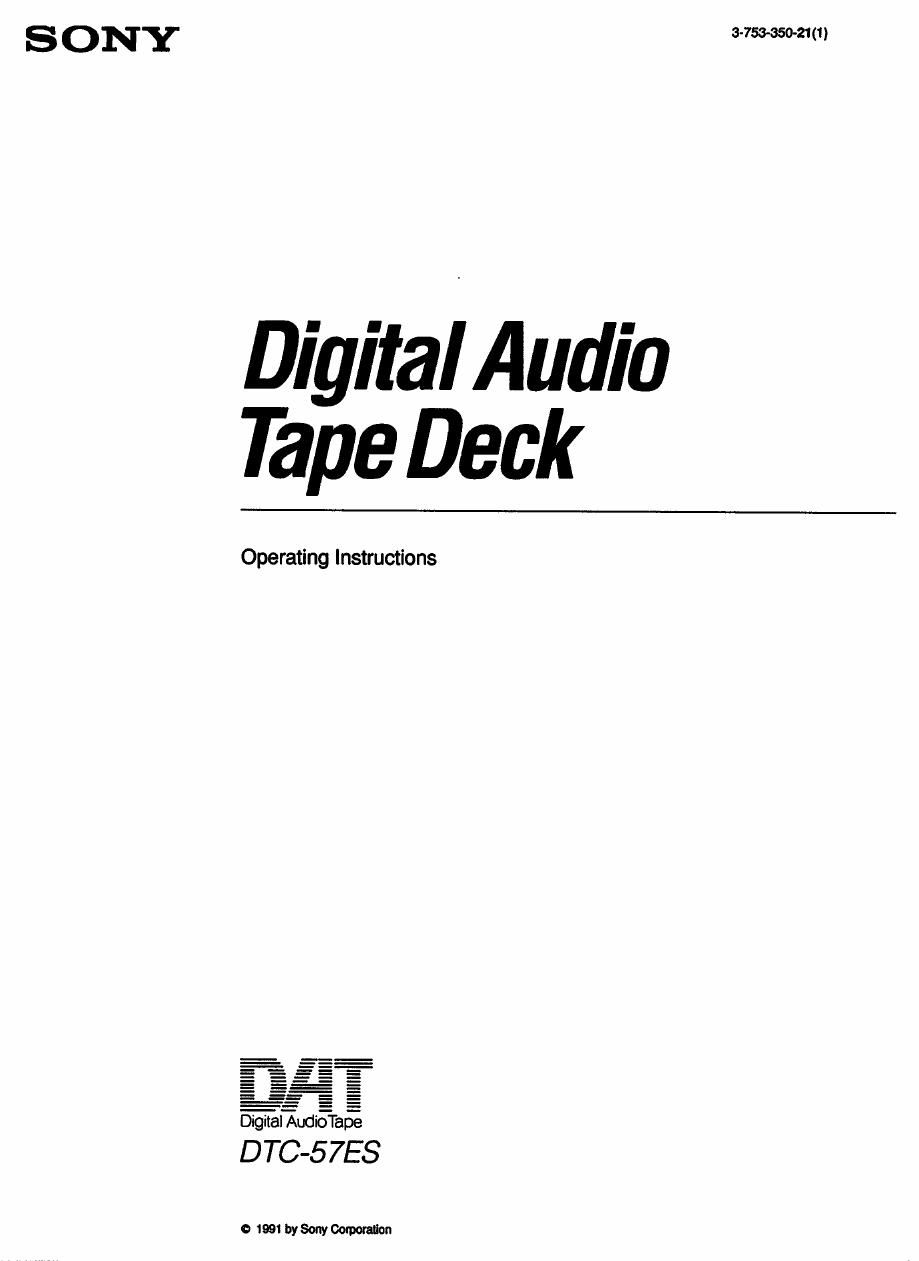 sony dtc 57 es owners manual