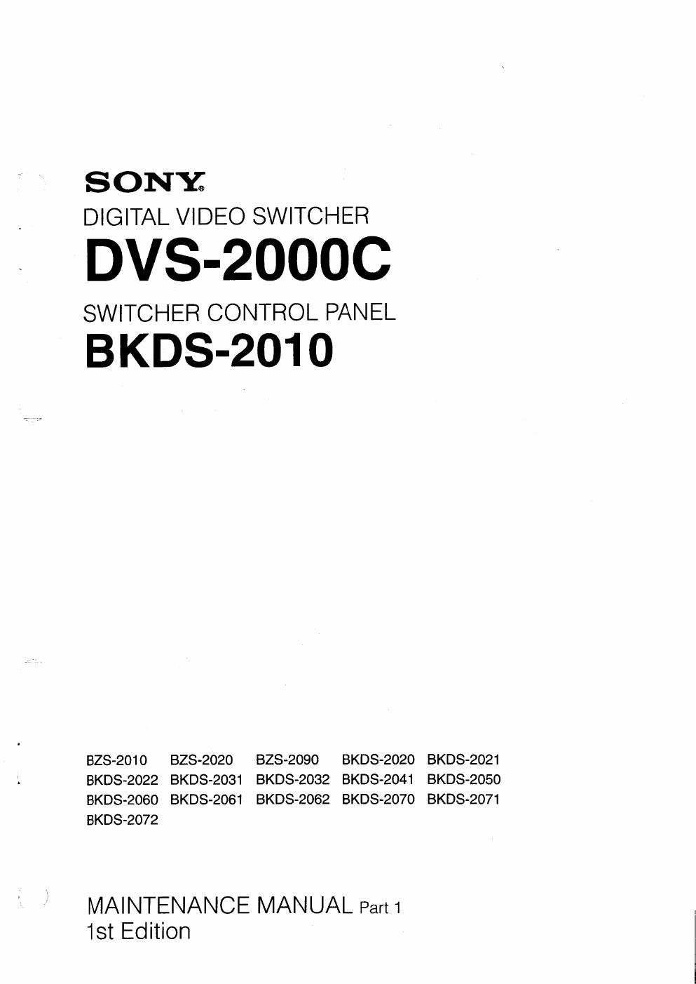 sony dvs 2000 c service manual