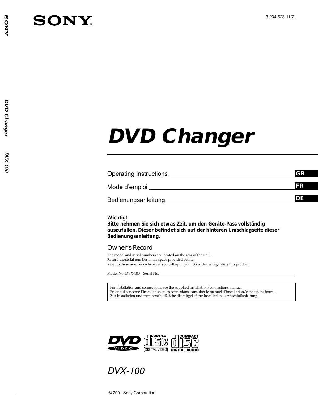 sony dvx 100 owners manual