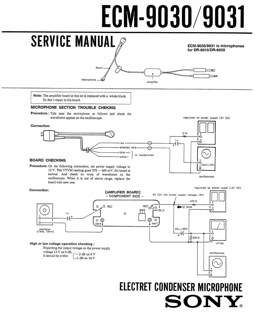 sony ecm 9030 service manual