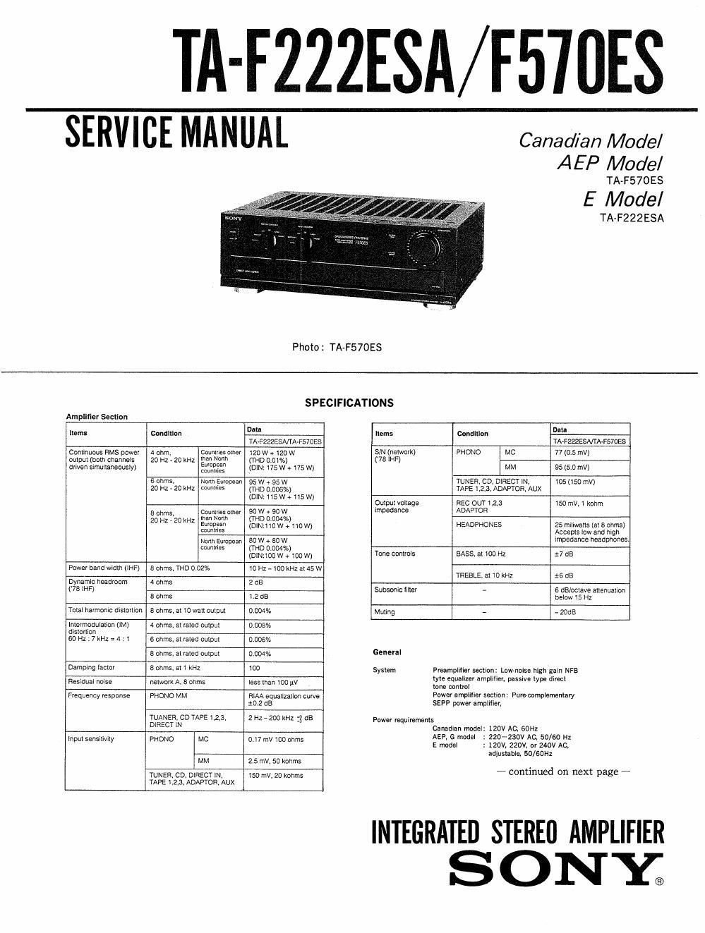 sony f570es int service manual