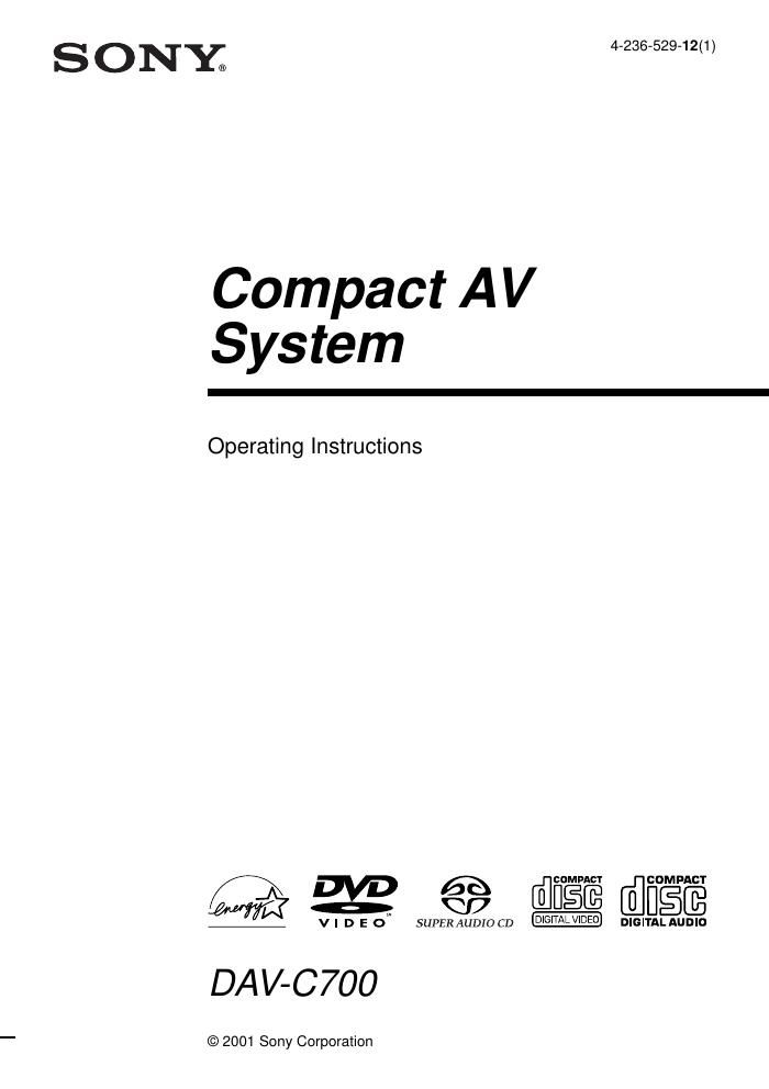 sony hcd c 700 owners manual