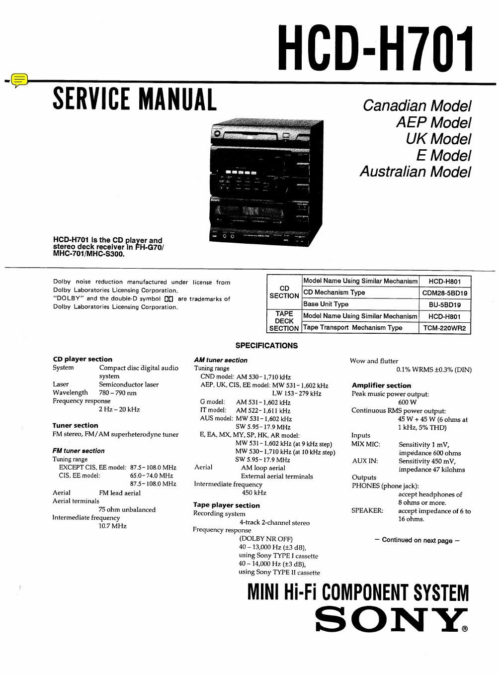 sony hcd h 701 2