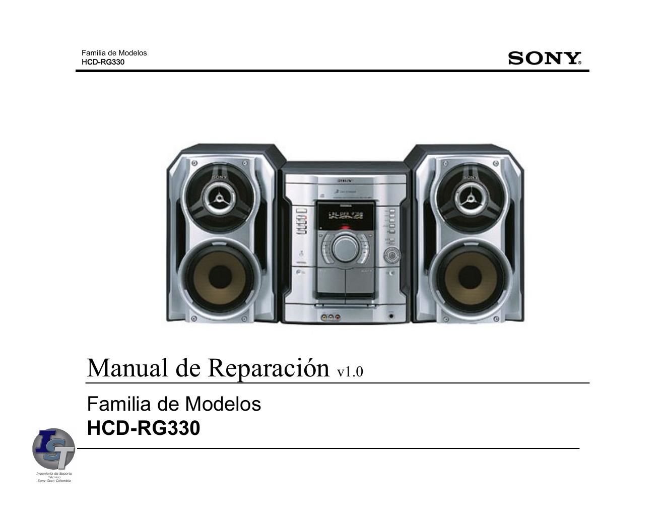 sony hcd rg 330 service manual