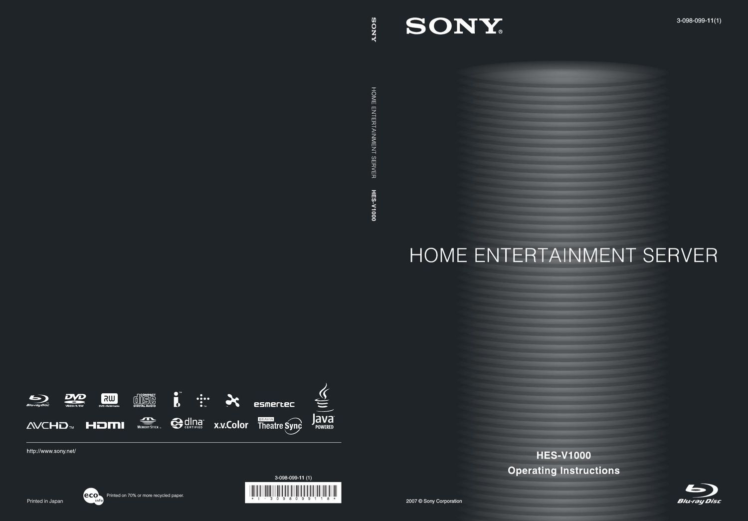 sony hesv 1000 owners manual