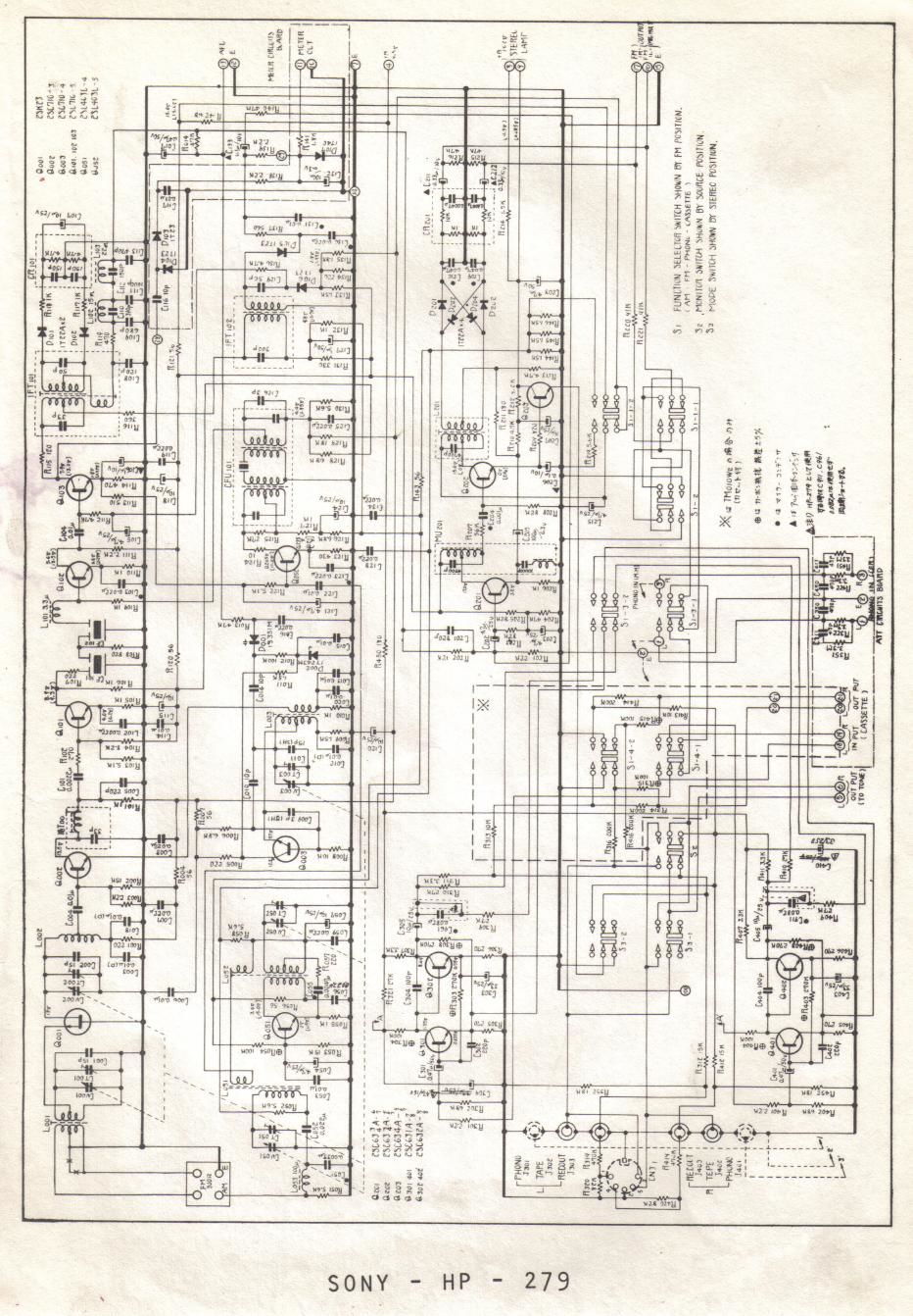 sony hp 279 schematic