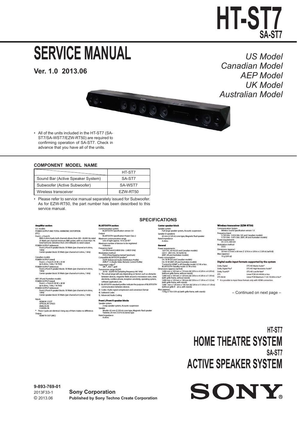 sony ht st7